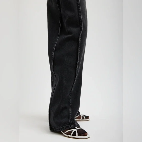 NWOT Tibi Vintage Black Denim Tuck Jean 28 regular - Picture 10 of 10